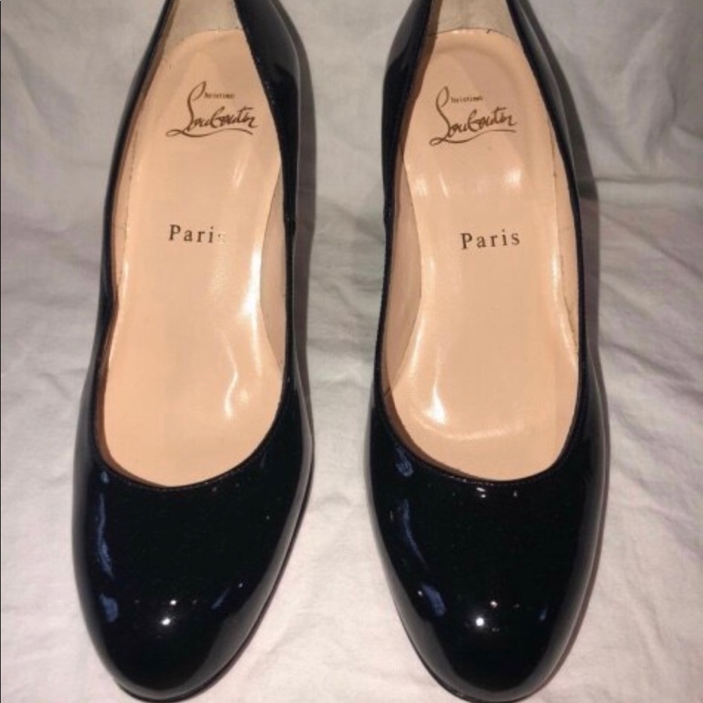 Christian Louboutin Black Ron Ron Zeppa 100 Wedge
